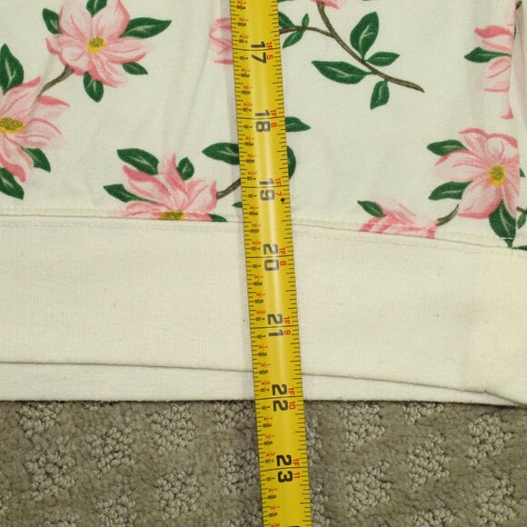 Draper James Women's Large Cream with Pink Flowers Pajama Shorts Set - Picture 7 of 9